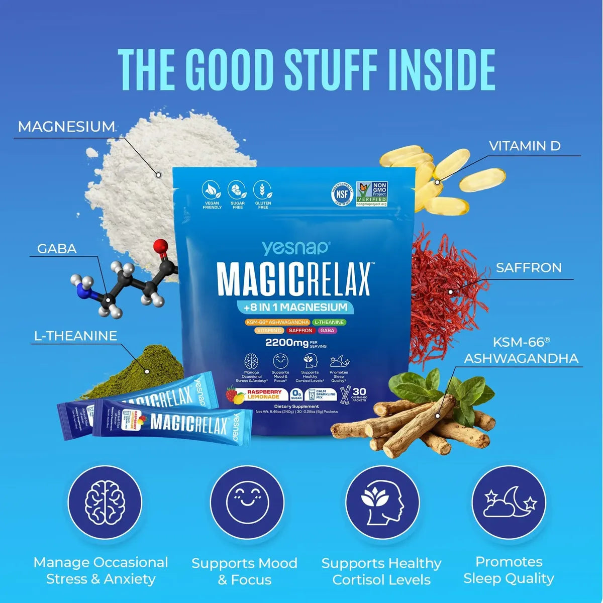 MAGIC RELAX - YESNAP X30 SACHETS ORIGINAL 🍃💤
