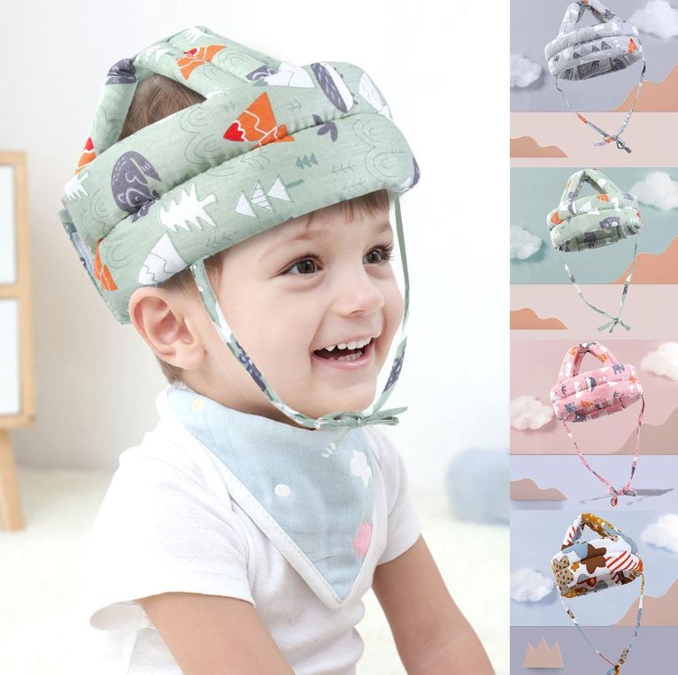 GORRO PROTECTOR PARA BEBES 👶🛡️ + PAR DE RODILLERAS GRATIS!