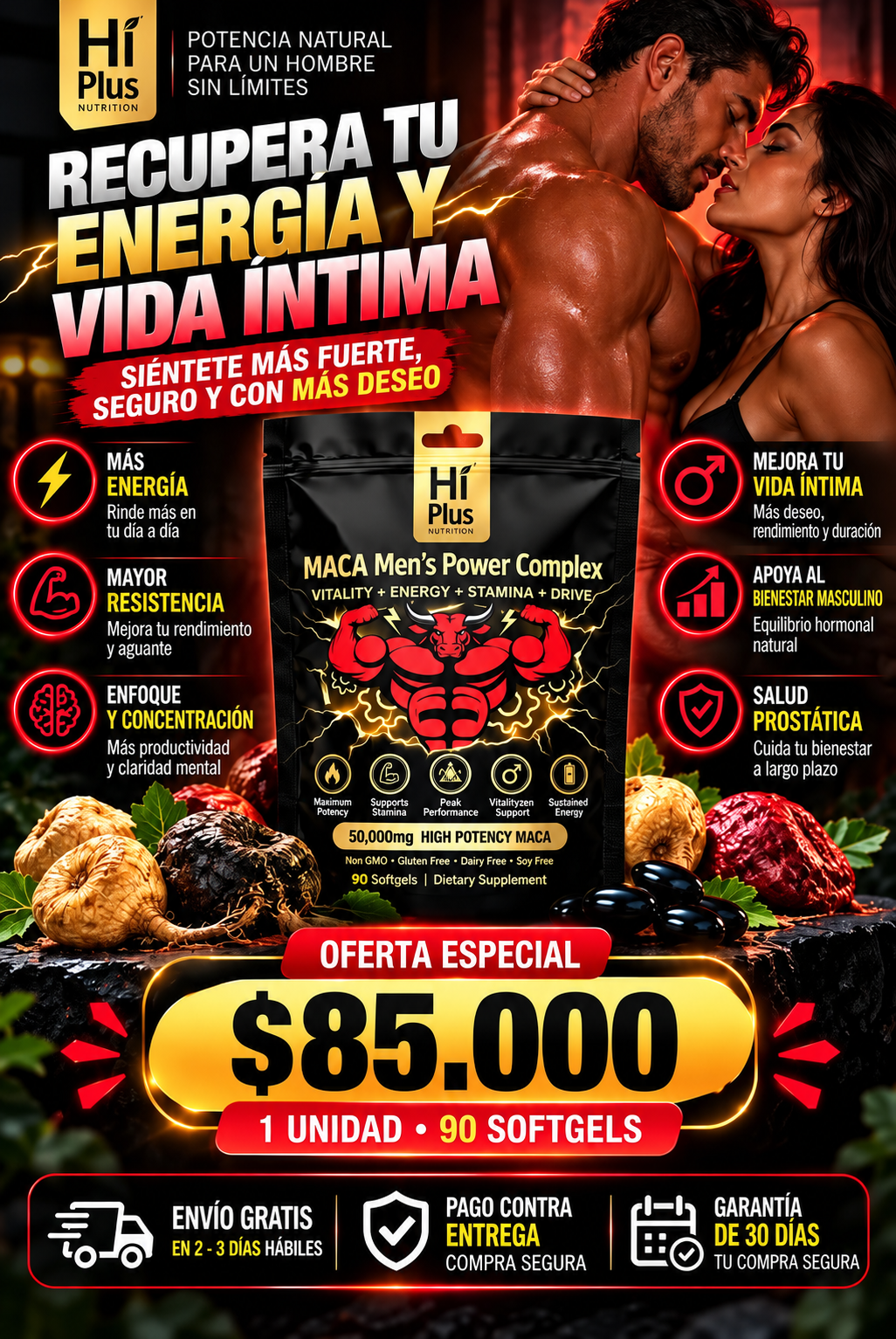 HI PLUS MACA, recupera tu energía y vida íntima